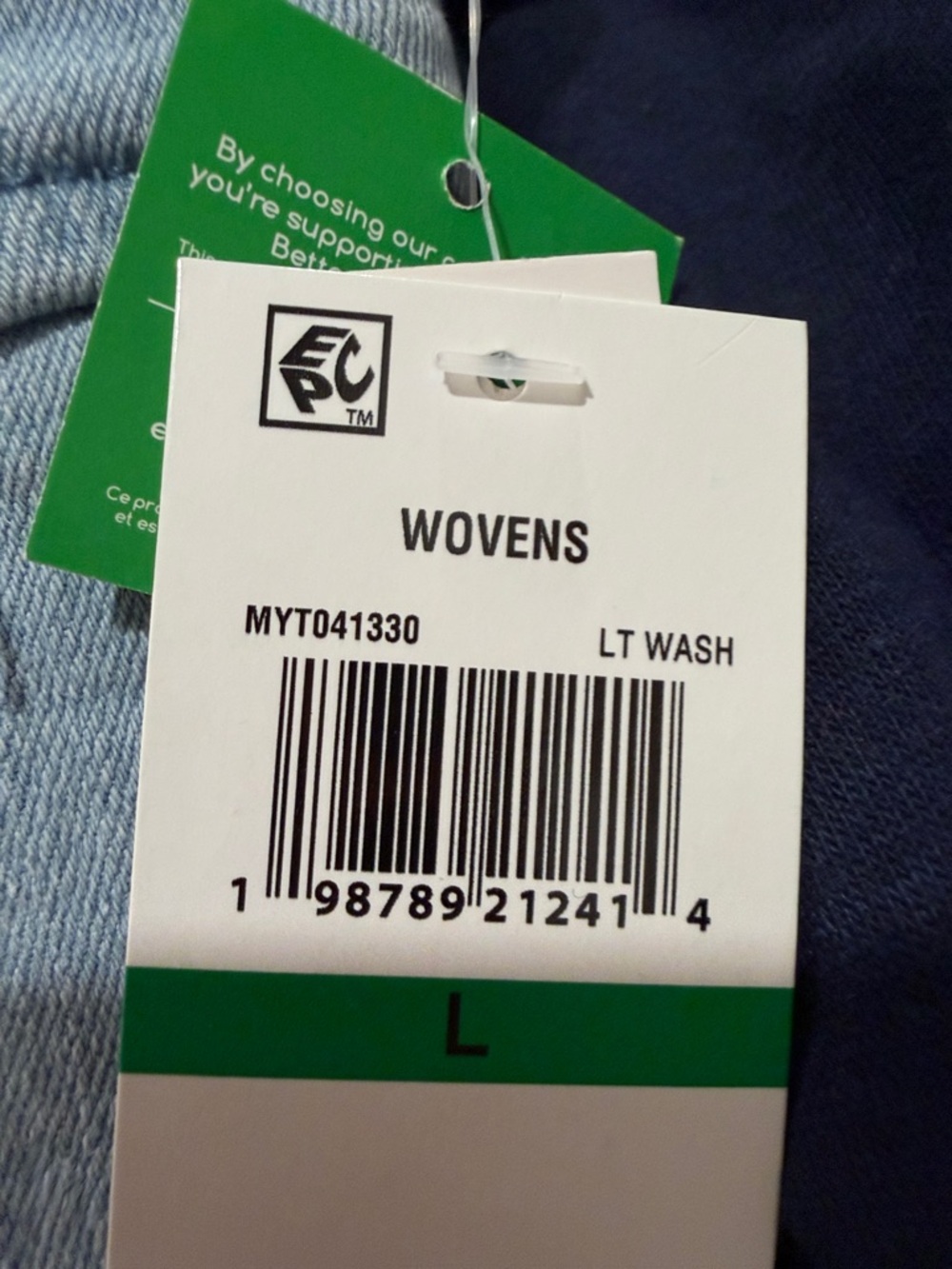 Tinseltown Light Blue Denim Crop‎ Top Size L NEW - Picture 7 of 7